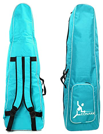LEONARK Fencing Storage Bag for Epee Saber and Foil Equipment - Portable Backpack for Fencing Sword Suit and Mask (Lake Blue)