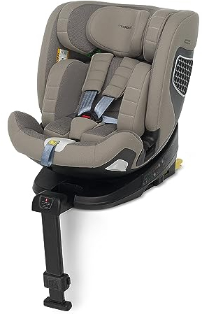 Foppapedretti Seggiolino Auto FP360 I-Size, Seduta Girevole a 360°, per bambini da 40 a 150 cm di altezza, 0-12 anni, conforme ECE R129, Fissaggio Dualfix (Isofix e non), Safe Body Protection, Desert