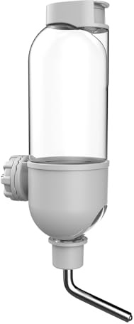 Bebedero para Animales pequeños Bebedero Conejo Dispensador de Agua automático antigoteo Botella de Agua Colgante para roedores Conejos Hamster Cobaya Chinchillas Erizos y Ardillas (Gris (770ml))