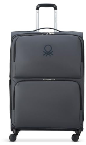 DELSEY Paris x United Colors of Benetton - UCB SOFTSIDE - Valise soute Souple 76 cm x 50 cm x 36 cm - 112 L - Noir
