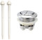 Desenda Toilet Tank Button Replacement Toilet Dual Flush Push Button, 38 mm Thread Diameter Toilet Flush Button Round Head for Bathroom Toilet Water Tank Repair