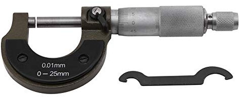 DriKou Digital Outside Micrometer,Outside Micrometer Precision Measuring Tool Thickness 0-25mm Measuring Range for Work