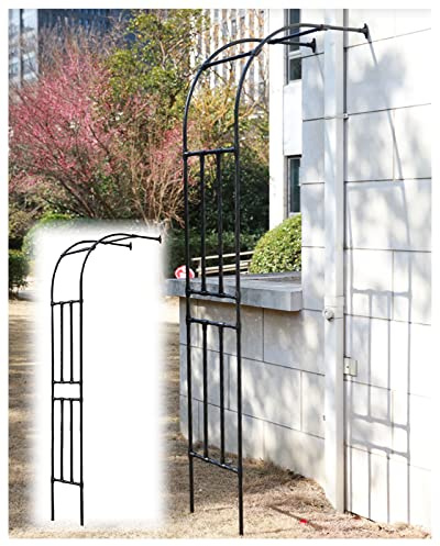 Arco de jardín de metal, medio eje resistente a la intemperie para apoyar rosas, marco de jardín decorativo para paisajismo al aire libre y soporte de plantas
