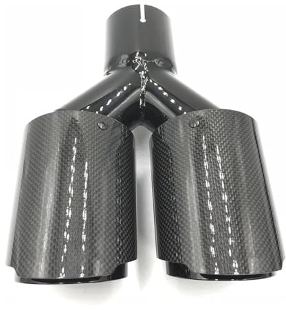 Coda Posteriore Gola Terminale Scarico Universale Per Auto 89 Mm Con Vernice Nera Accessorio Per Tubo Un Pezzo