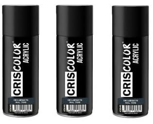 pcmoviles Pintura en Spray Acrílica, Pack de 3 Botes de 200ml (GRIS ANTRACITA RAL 7016)