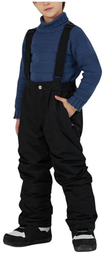 Pantalon de ski chaud d'hiver pour enfant - Pour garçons et filles, Noir , 11