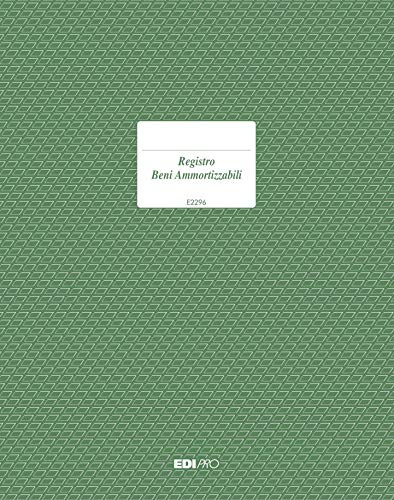 EDIPRO - E2296 - Registro de activos amortizables 45 páginas numeradas 31 x 24,5 páginas