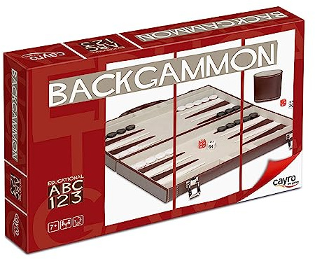 Cayro - Backgammon Polipiel Multicolor - Juego De Mesa Clásico - Diseño Elegante Regalar
