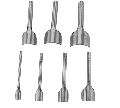 Estink 7 Stücke Halbrunde Cutter, Leder Punch Set, Halbrunde Cutter für Leder Stanzen, Lederhandwerk, Gürtel, Brieftasche DIY Machen 10 – 40 mm