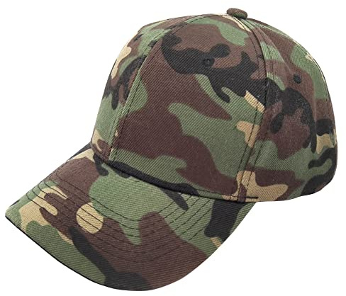 FISHSHOP Camouflage Baseball Cap，Adjustable Baseball Hat Cap for Outdoor Sports Cycling Camping Fishing Hunting Travel Beach Tennis Golf