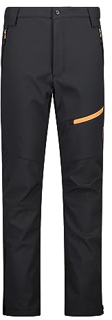 CMP Pantaloni Invernali da Trekking Uomo Slim Fit in Softshell, 30A1477 (54, Antracite/Burgundy)
