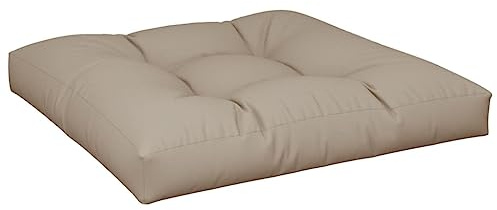 vidaXL Cuscino per Pallet Tortora 80x80x12 cm in Tessuto