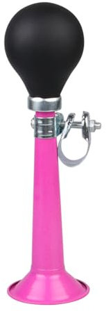 Cycling Classic Air Horn 2.2 inch Metal Bike Horn Traditional Portable Cycling Bicycle Hooter Bugle Trumpet Squeeze Rubber Bulb for Most Bicycles Recreational vehicles (pink)