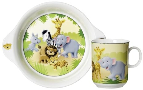 Ritzenhoff & Breker Kindergeschirr Afrikatiere Variante: Kinderset Afrikatiere 2 tlg. Im Geschenkkarton