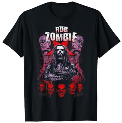 Rob Zombie Army of Robots T-Shirt, Homme, Noir, L