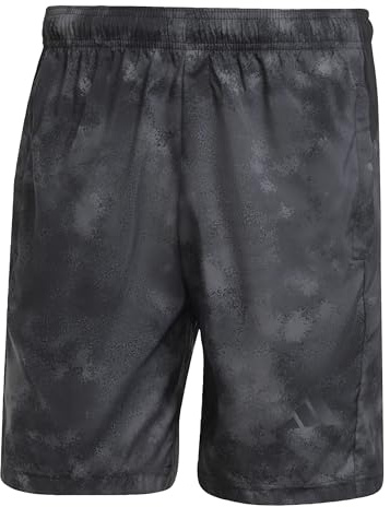 Adidas Men's Train Essentials All Over Printed Shorts, Black, Medium/7
