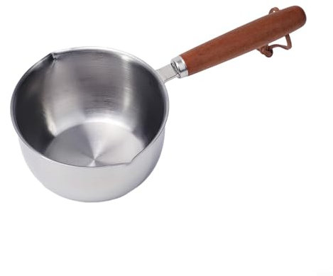 Casserole inox à lait avec bec verseur, poêle chaude, chauffe-café et beurre, petite casserole de cuisson, pot de fusion beurre avec poignée