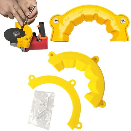 Hayaww 2 Piezas Afilador de Brocas Nuevo Afilador de Brocas para Amoladora Angular accesorio de molienda de brocas Herramienta Afiladora De Taladros Guía Para Afilar Brocas De Precisión (A)