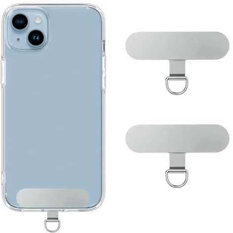 2 stycken mobiltelefonkedja universalkuddar, rostfritt stål multifunktionell mobiltelefonsnodd-patch, mobiltelefonslinga, universal Tether Tabs, universella kuddar, stöldskydd, mobiltelefonband, dynor