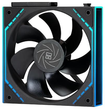 Thermalright TL-M12QR Ventola Reverse 120mm ARGB PWM Nero | Pale reverse per ingresso laterale o basso, 1500RPM PWM, ARGB infinity mirror e collegamento daisy-chain