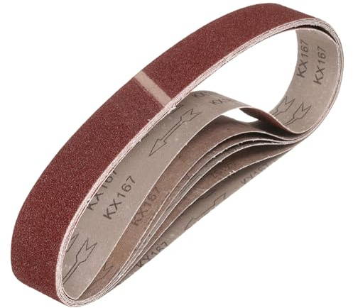 Kvartsman 50 mm x 915 mm slipband, 6 stycken 40 korn aluminiumoxid slipband för träbearbetning, metallpolering, knivslipare