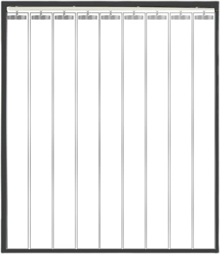 HynJGih Cortina de Tiras de PVC, Cortina de Puerta de Tiras de plástico Transparente de una Pieza, tamaño Personalizado(1.6x2.2m)