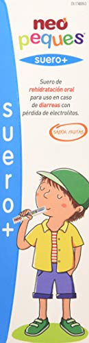 NEO PEQUES Suero + | Suero Infantil de Rehidratación Oral | Formato Sachet | 5 Unidades | Indicado en Caso de Vómitos o Diarrea | A Base de Glucosa y Sales Minerales | Sabor a Frutas