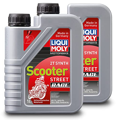 2x LIQUI MOLY 1053 Motorbike 2T Synth Scooter Street Race Motorrad Aceite Sintetico 2 Tiempos Motoröl 1L