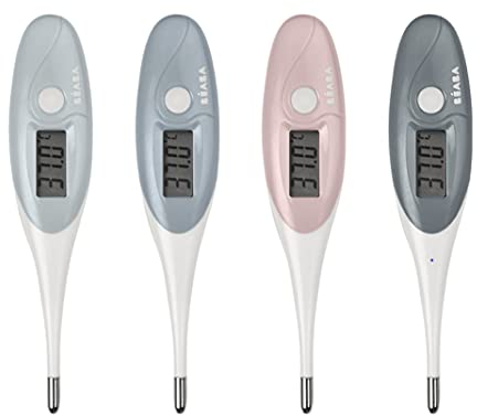 Béaba Termometro per neonati/bambini, Misurazione rapida della temperatura, Punta morbida, Impermeabile, Allarme acustico, Facile da pulire, Thermobip, colori assortiti - colore casuale