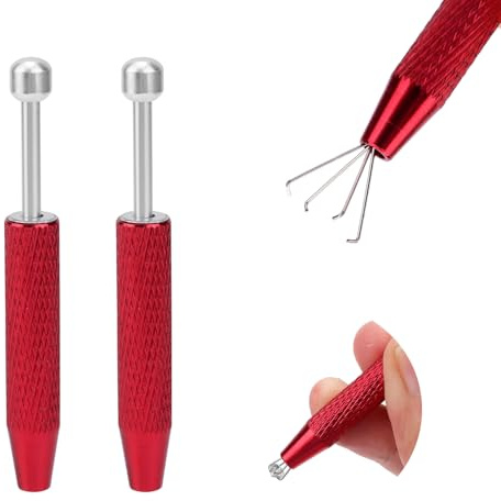 2pcs Outils de Préhension de Boules de Piercing, Pince à Bijoux en Acier Inoxydable Pince à Griffes en Diamant Outil de Ramassage de Pierres Précieuses pour le Ramassage de Petites Pièces