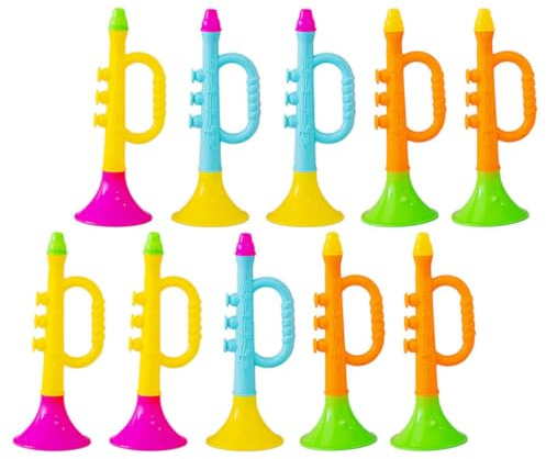 TOBBOMEY 12pezzi Trombetta in Plastica Riutilizzabile Strumenti Rumorosi Per Eventi Sportivi Facile Da Usare Portatile Per Partite Di Calcio e Feste