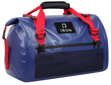 IRON JIA'S Borsa Moto Impermeabile Borsa Sella Posteriore Viaggio Blu-50L