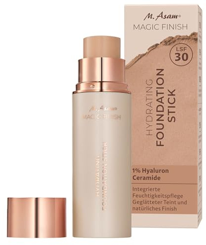 M. Asam MAGIC FINISH Hydrating Foundation Stick, Creamy Nude (12g) – Für ein natürliches, semi-mattes Finish, Mit SPF 30 & 1% Hyaluron, Kaschiert Fältchen & Unreinheiten, Vegane Creme Foundation