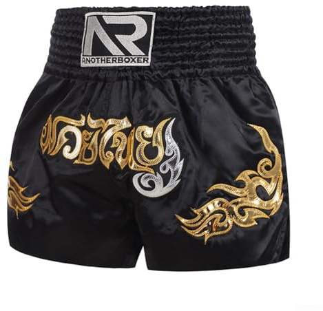Yhenlovtt Short d'entraînement MMA, Muay Thai, Boxe, avec taille élastique, pour homme et femme, combat, sport, fitness, entraînement