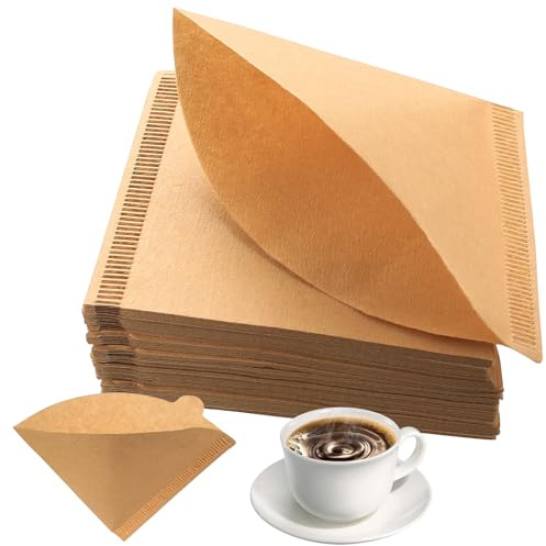 200 papeles de filtro de café tamaño 1, filtros de papel de café, compatibles con papel de filtro de cono sin blanquear tamaño 01 para verter sobre cafeteras de goteo (1-2 tazas)