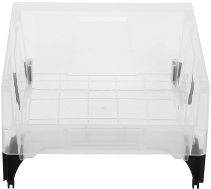 COLLBATH Boîte de Tri Transparente en Plastique PP Petite Boîte Carrée 4 Pieds Organiseur de Rangement pour Pièces Fournitures de Bureau et Outils pour Atelier et Loisirs Créatifs