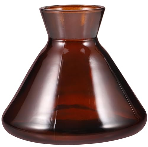 SMASOLO Flacon Diffuseur en Verre Transparent 220 ML Forme Trompette à Large Ouverture Flacon D’Aromathérapie Rechargeable pour Huiles Essentielles Diffuseur Décoratif pour Maison et
