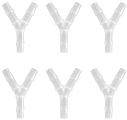 JYXNU 6 Pezzi Connettori Plastica Valvola, Connettori per Pompa d'Aria per Acquario, Tubo Aria per Acquario, Connettori per Tubo dell’Aria Acquario, Raccordi per Tubo Aria Acquario, Y Connettori