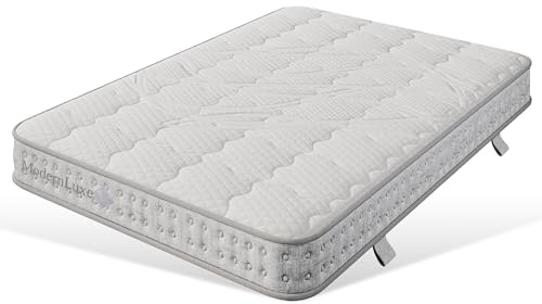 Arhatreya Materasso a molle insacchettate a 7 zone, 140 x 200 cm, H3, altezza 15 cm, materasso ibrido in schiuma fredda, materasso ortopedico, portata fino a 280 kg, adatto per persone allergiche