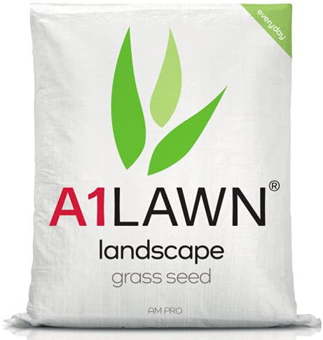 A1 Lawn - Landscaping Grass Seed, 10kg (280m2) - High Coverage UK Quality, Fast Growing, Fresh, Pet & Child Friendly - Ideal for Large Areas, Over Seeding, New Lawns & Thickening. DEFRA Approved (AMPRO27)