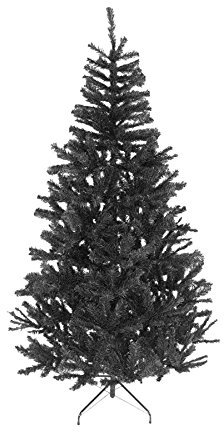 6ft/1.8m Alaskan Pine Black Artificial Christmas Tree Bushy 550 Tips Xmas Home Decorationations Decorations