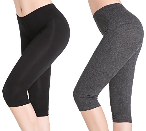 Mujer Pantalón Capri Elásticos Bajo Falda Pantalones Cortos Leggings Cómoda