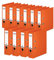 Original Falken 10er Pack Chromocolor Premium-Ordner. Made in Germany. Kunststoffbezug außen und innen 8 cm breit DIN A4 orange Ringordner Aktenordner Briefordner Büroordner Plastikordner