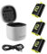 TELESIN AllinBox Ladegerät und SD-Kartenleser-Set, Dreifach-Ladegerät für GoPro Hero 10 Hero 9 Black, Hero 10 Batterien(Allinbox-Ladegerät + 3 Batterien)