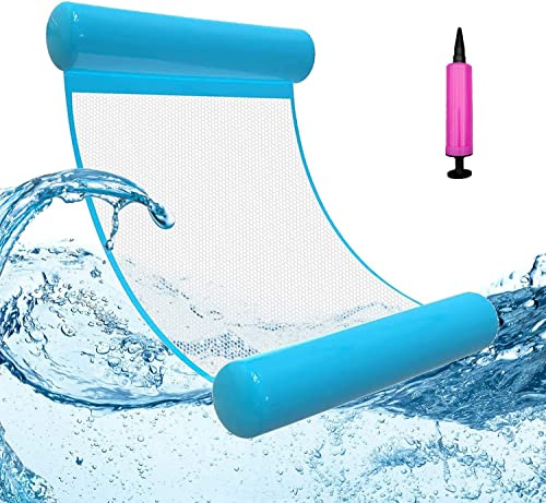 Hamaca Flotante Piscina, Colchoneta Piscina Adultos 4 en 1 Cama Flotante, Tumbona Piscina Hamaca de AguaHamacas de Piscina Colchonetas Piscina 80 * 130CM