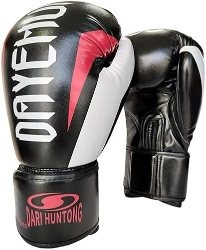Ieather Boxing Gloves Boxhandschuhe, Boxentasche Kickboxing Muay Thai Handhs MMA Training Sparring -Handschuhe, Boxhandschuhe Sanda Fight Free Fitness Fitness (Color : A, Size : 10oz)