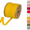 Halbach Seidenbänder Baumwollband 10 mm x 30 m, Bänder zum Basteln als Meterware, Stoffband für Dekorationen, Webband 100% Baumwolle DIY Handwerk, Schrägband Näharbeiten, Farbe: honey yellow, 24500