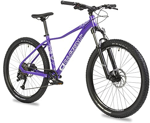 Eastern Bikes Alpaka 27.5 Lightweight MTB Mountain Bike, 9-Speed, Hydraulic Disc Brakes, Suspension Fork Available in 3 Frame Sizes. (17, Purple)