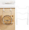 Pot Lid Organiser, 2 Slots Wrought Iron Wall Door Mounted Pot Pan Lid Holder Easy to Install Saucepan Tray Holder Pot Racks Storage Organiser with 2 Hooks for Home Kitchen Restaurant Cabinet