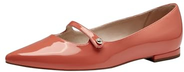 Tamaris Damen Riemchen-Ballerina Vegan Trichterabsatz; ORANGE/orange; 38